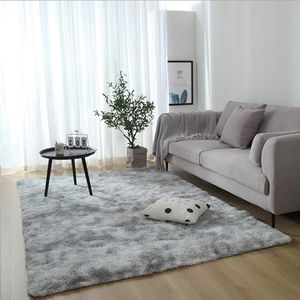 Comfortabel woonkamertapijt - modern slaapkamer vloertapijt - grijs wit - 135 x 185 cm