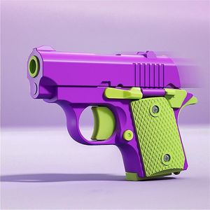 Fidget Gun - Anti-stress - Kinderspeelgoed - Fidget toys - 3D-geprint - Groen/paars
