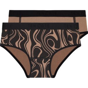 ten Cate Basics hipster seventies hazelnut 2 pack voor Meisjes | Maat 110/116