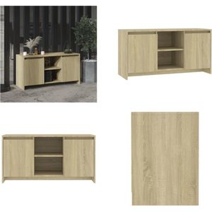 vidaXL Tv-meubel 102x37-5x52-5 cm spaanplaat sonoma eikenkleurig - Tv-meubel - Tv-meubelen - Tv-kast - Televisiemeubel