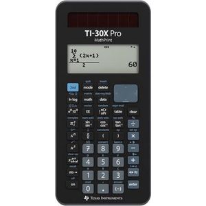 Texas Instruments TI-30X Pro MathPrint CAS calculator Black Display (digits): 16 battery-powered, solar-powered