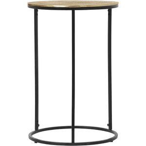 Bijzettafel - Trio Pado Hoog - Rond - 41cm - Zwart/Goud - Metaal