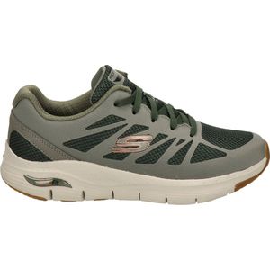 Skechers Arch Fit heren sneaker - Kaki - Maat 42