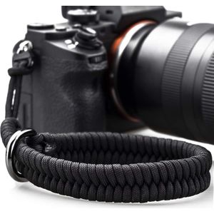 YONO Nylon Camera Polsband Universeel – Wrist Strap – Handvat Grip – Hand Riem geschikt voor Canon / Nikon / Sony – Zwart