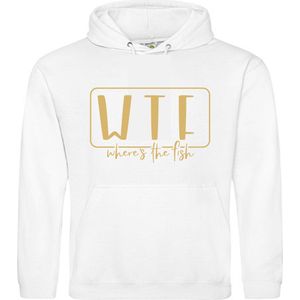 Witte Hoodie WTF GOUD Medium UNISEX - Specialties by EIZOOK