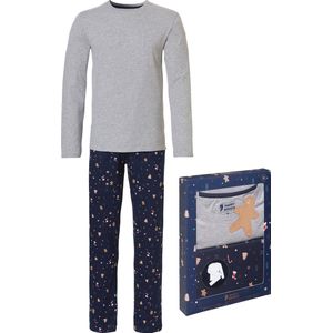 Happy Shorts Heren Kerst Pyjama Set Shirt + Pyjamabroek Giftbox - Maat L