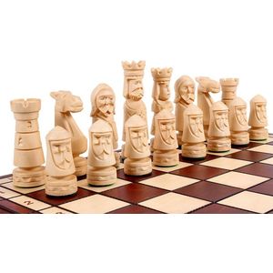 Chess the Game - Luxe houten schaakbord met prachtige handgemaakte schaakstukken - EYECATCHER!!