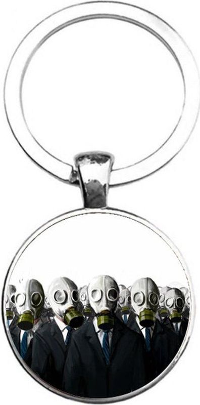 Sleutelhanger Glas - Gasmaskers