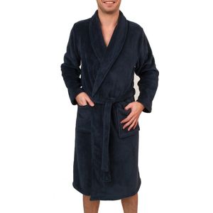 Outfitter heren Fleece Badjas - Winter Blue - S - Blauw