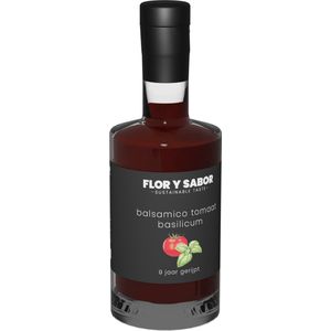 Flor y Sabor balsamico tomaat-basilicum 9 jaar gerijpt - 200ml fles