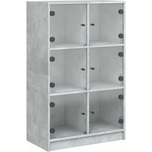 vidaXL-Hoge-kast-met-deuren-68x37x109-cm-bewerkt-hout-betongrijs