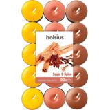 Bolsius Geurkaarsen Theelicht Sugar & Spice Bruin/geel 30 Stuks