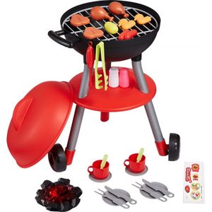 Speelgoed BBQ - Barbecue Grill Speelset - Keuken Speelgoed - Kinder Barbecue - BBQ Speelgoedset - Educatief Speelgoed - Met Licht, Rook en Geluid - 28-delige Set