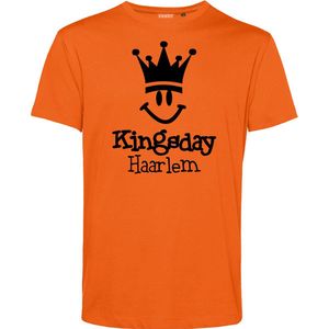 T-shirt Haarlem Smiley | Oranje | maat 4XL