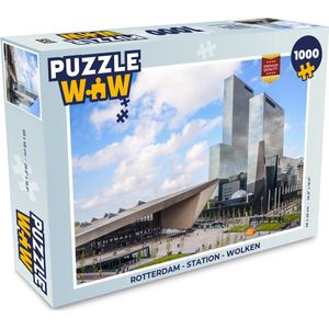 Puzzel Rotterdam - Station - Wolken - Legpuzzel - Puzzel 1000 stukjes volwassenen