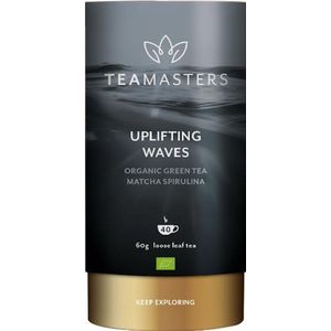 Teamasters Uplifting waves 60g - Biologische Losse Thee - Groene Thee - Gember - Matcha - Matcha Spirulina - IJsthee - Zomer