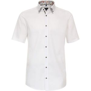 Wit Overhemd Korte Mouw Met Bloemen Print Venti - XL