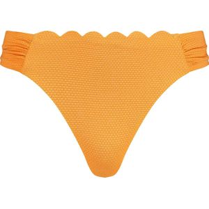 Hunkemöller Dames Badmode Rio Bikinibroekje Scallop Lurex - Oranje - maat XL