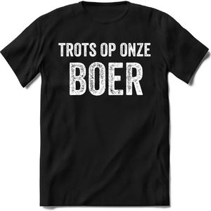 T-Shirt Knaller T-Shirt|Trots op de boer / Boerenprotest / Steun de boer|Heren / Dames Kleding shirt|Kleur zwart|Maat XXL
