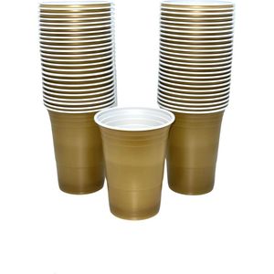Gold cups - 50stuk(s) - 475ml - Party Cups - Drankspel - Beerpong Bekers - Beerpong - Plastic Bekers