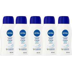 Nivea® | 5 x 50 ml Douche creme Soft | mini flacon | reisverpakking | Douchegel | alle huidtypen