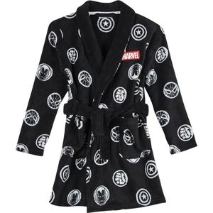 Marvel - badjas - fleece - zwart - 7 jaar