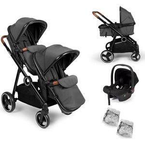 Baninni 4-in-1 Duo Kinderwagen met Autostoel Luiz Grijs