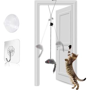 Kattenspeelgoed, zelfbezigheid, hangend deurkozijn, elastische muis, interactief danser, kattenspeelgoed, muizen voor kattenuitloop en tegen verveling
