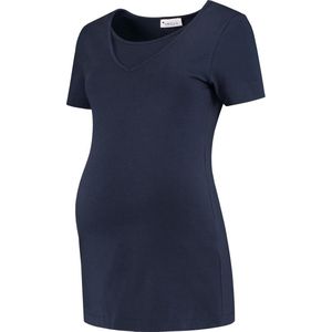 Mamsy Comfortabele Zwangerschaps Homewear Shirt Dark Blue(xs)