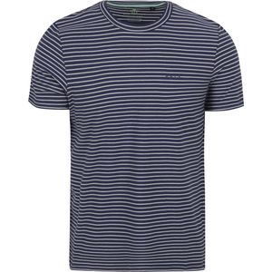 NZA New Zealand Auckland - Gestreept t-shirt van katoen - Dusk Navy