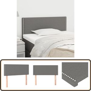 vidaXL Hoofdbord 80x5x78/88 cm stof donkergrijs Klassieke Hoofdbord - Hoofdbord Grijs - Stoffen Hoofdbord - Bedhoofd - Donkere Kleuren