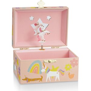 CUTE & KEPPE Muziekdoos - Juwelendoos voor Kinderen - Sieradendoos voor meisjes of jongens - Eenhoorn Muziekdoosje - Paard - Unicorn Speelgoed
