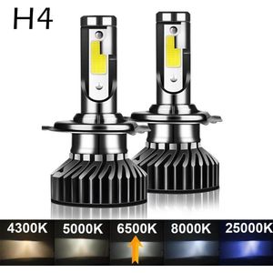 H4 LED lampen - Set 2 Stuks - 14000 Lumen - 6500k COB (3030) LED CHIP Ultra Bright - CANbus geschikt - Wit - 80 Watt - Dimlicht - Grootlicht - Lampen -