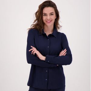 Blauwe Blouse van Je m'appelle - Dames - Travelstof - Maat 36 - 6 maten beschikbaar