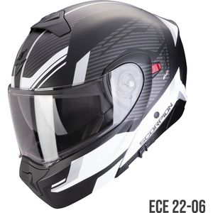 Scorpion Exo-930 Evo Sikon Black Mat-Silver-White Xl - XL - Maat XL - Helm