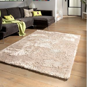 Flycarpets Curacao Shaggy Velours Vloerkleed - 80x150cm - Crème - Hoogpolig