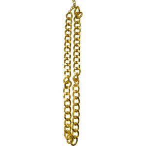 Pooier schakel ketting - goud - Hiphop - rapper - pimp - Maffia - Toppers 2025