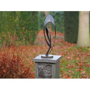 Tuinbeeld - modern bronzen beeld - Sculptuur 'Endless' klein - Bronzartes - 45 cm hoog
