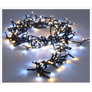 Micro Cluster 200 led - 4m - two tone adorable -2 witkleuren in 1- Batterij - Lichtfuncties - Timer