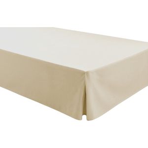 Hoeslaken voor diepe matrassen (32 cm) , met volantruches bedvolants - bed 150cm - kleur beige (150x190/200cm)