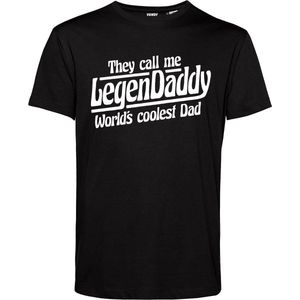 T-shirt Legendaddy World's Coolest Dad | Vaderdag | Vaderdag cadeau met tekst | Vaderdag cadeau | Zwart | maat XL