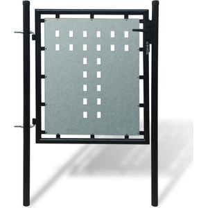 VidaXL Enkele Poort 100x150 cm - Zwart