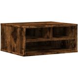 vidaXL Printerkastje - Gerookt Eiken - Bewerkt Hout Printerstandaard - Printer Kast - Bureau Organizer - Houten Tafel - Bruine Meubels