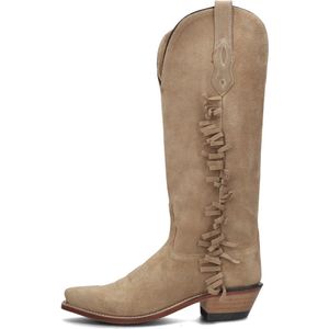 Bootstock Ruffle High Shaft Women Cowboylaarzen - Western Laarzen - Dames - Beige - Maat 39