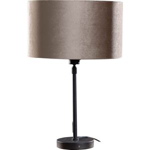 QAZQA parte shade - Moderne Tafellamp met kap - 1 lichts - H 70 cm - Zwart - Woonkamer | Slaapkamer | Keuken