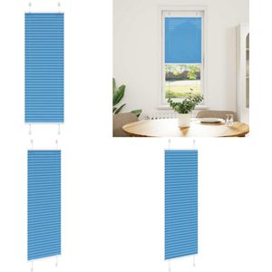 vidaXL Plissé rolgordijn 50x100 cm stofbreedte 49,4 cm polyester blauw - Plisségordijn - Geplooide Jaloezieën - Geplooide Zonwering - Plisse Blind