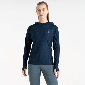 Dare 2B, Sprint City, Vochtregulerend lichtgewicht Dames Sport Hoodie, Moonlight Denim, Maat 44