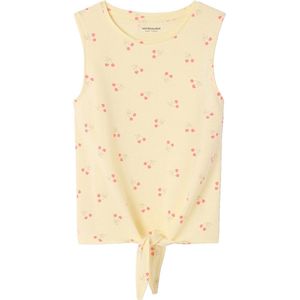 Vertbaudet Bedrukte tanktop met knoop voor meisjes