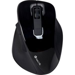 NGS Bow muis - Draadloze muise -  RF Draadloos Optisch 1600 DPI Rechtshandig Zwart