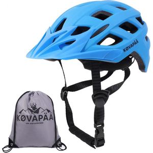 Køvapää® Tolva Fietshelm - Blauw- Maat 56-61 cm - M/L - Afneembaar vizier - Fietshelm Volwassenen - Fietshelm Dames - Fietshelm Heren - Mountainbike Helm - Fietshelmen - Fietshelmen - fietshelm dames elektrische fiets - Fietshelm Dames Volwassenen